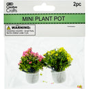 PLANT MINI FLOWER BUSH POT 2 PC SET