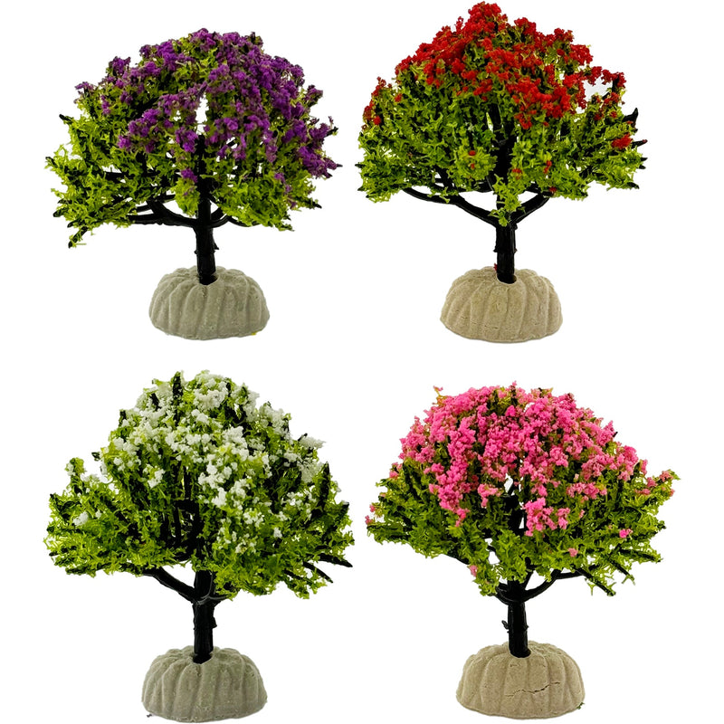 TREE MINI 9 CM 4 FLOWER COL- ASTD