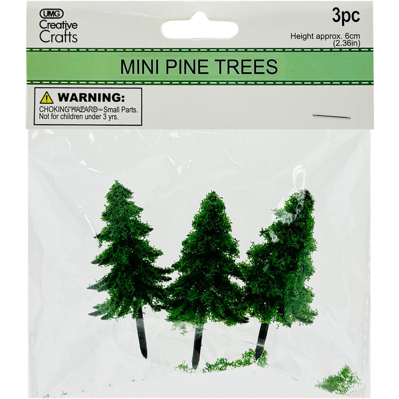 TREE CRAFT MINI PINE 6CM 3 PC SET