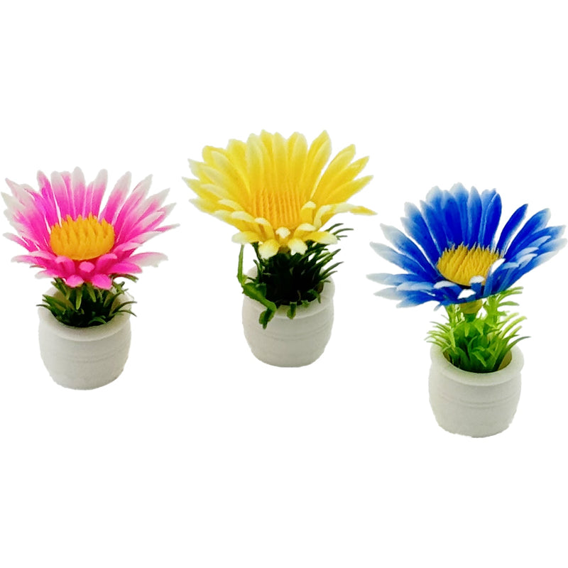 POT CRAFT MINI FLOWER  3-PC SET 4CM