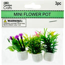 PLANT  MINI FLOWER POT 3PC SET PLASTIC