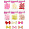 ORGANZA BOW W/ BEADS 12PC 6COL ASTD