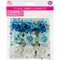 FLORAL EMBELLISHMENTS ROSE 9PC BLUE