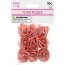 FLOWER EMBELLISHMENTS 9PC 3CM PEACH