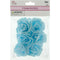 FLOWER EMBELLISHMENTS 6PC 5CM LIGHT BLUE