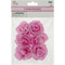 FLOWER EMBELLISHMENTS 6PC 5CM PINK