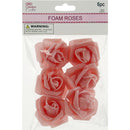 FLOWER EMBELLISHMENTS 6PC 5CM PEACH