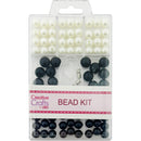 BEAD BOX 9-COM PEARL BEAD BLK/WHT