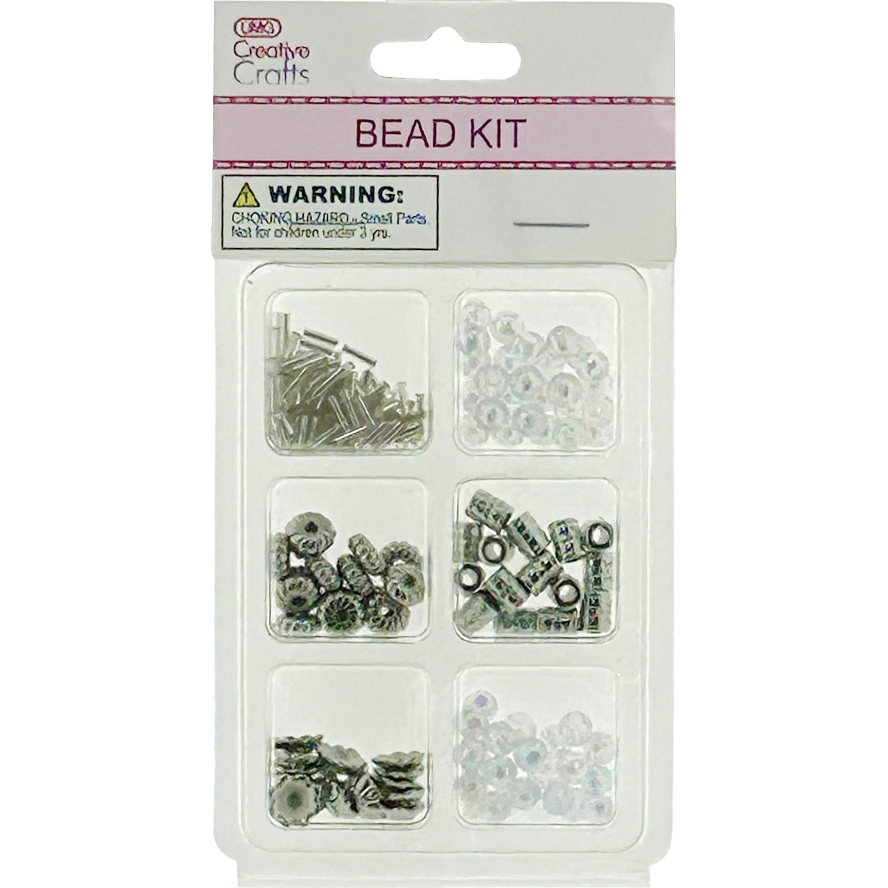 SPACERS BEAD SET SILVER BLISTER PACK