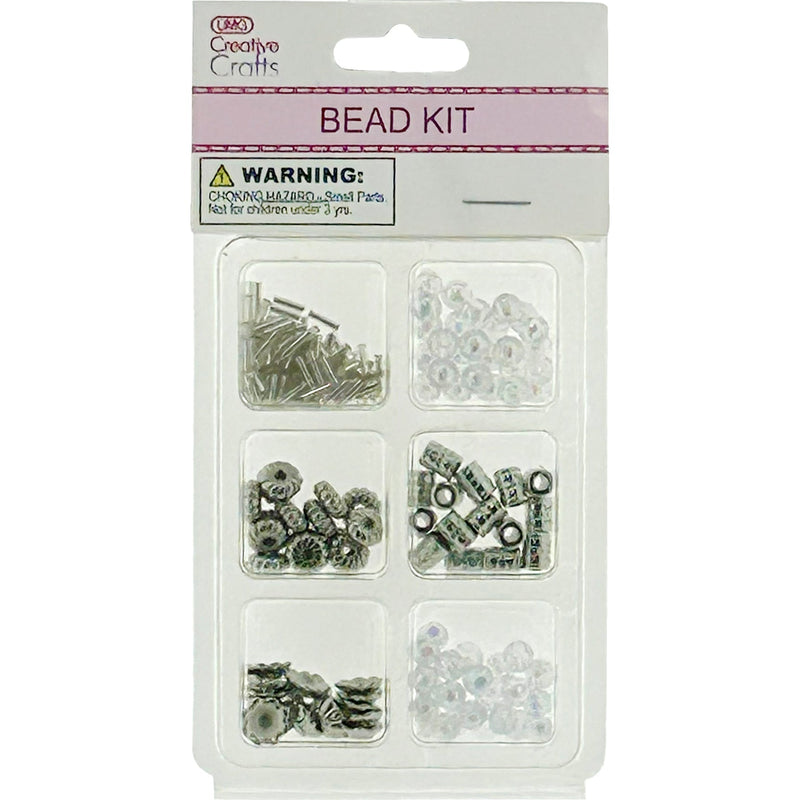 SPACERS BEAD SET SILVER BLISTER PACK