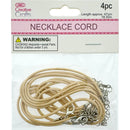 CORD W/ RING CLASPS 18.5" 4PC CREAM