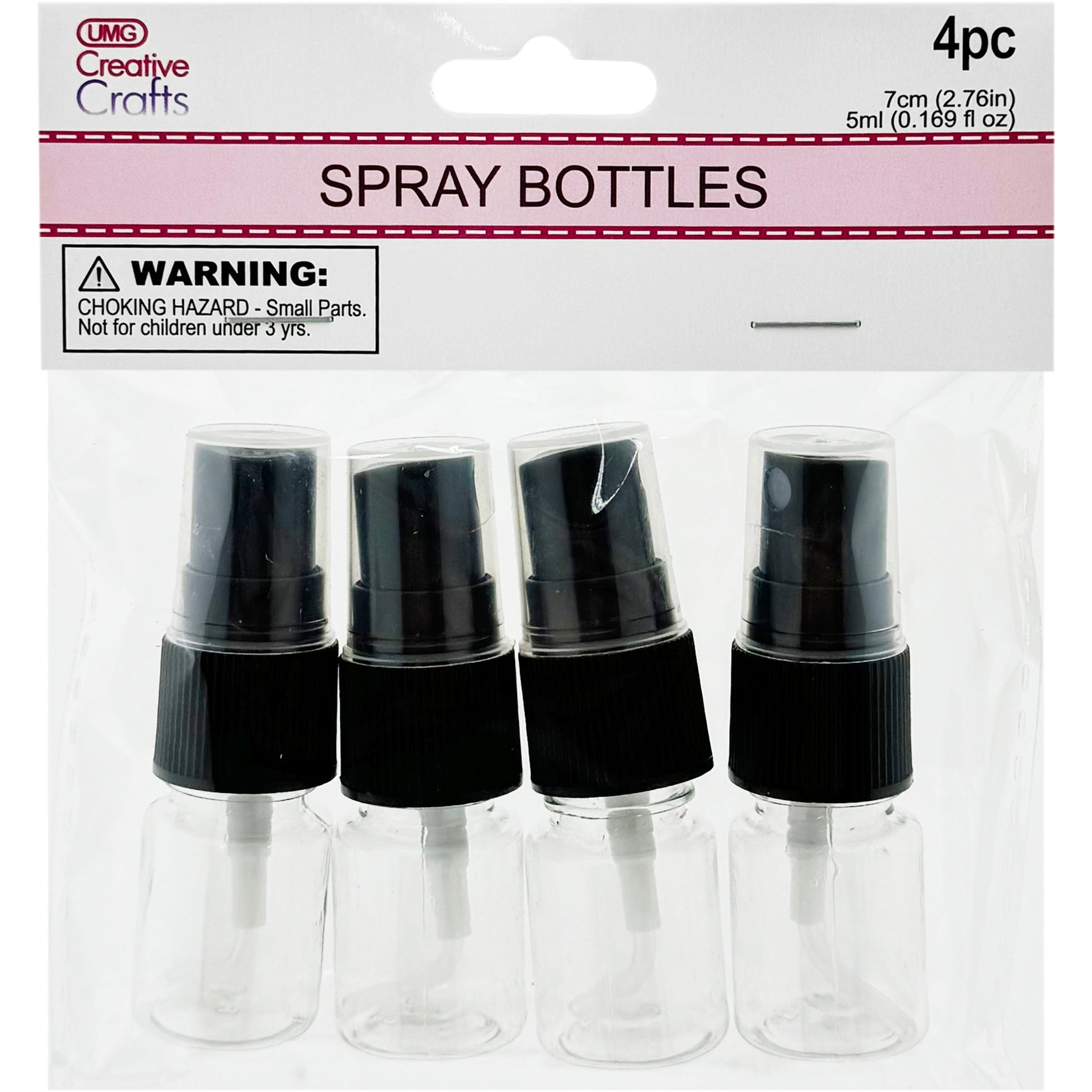 SPRAY BOTTLE 4PC 6.8CM