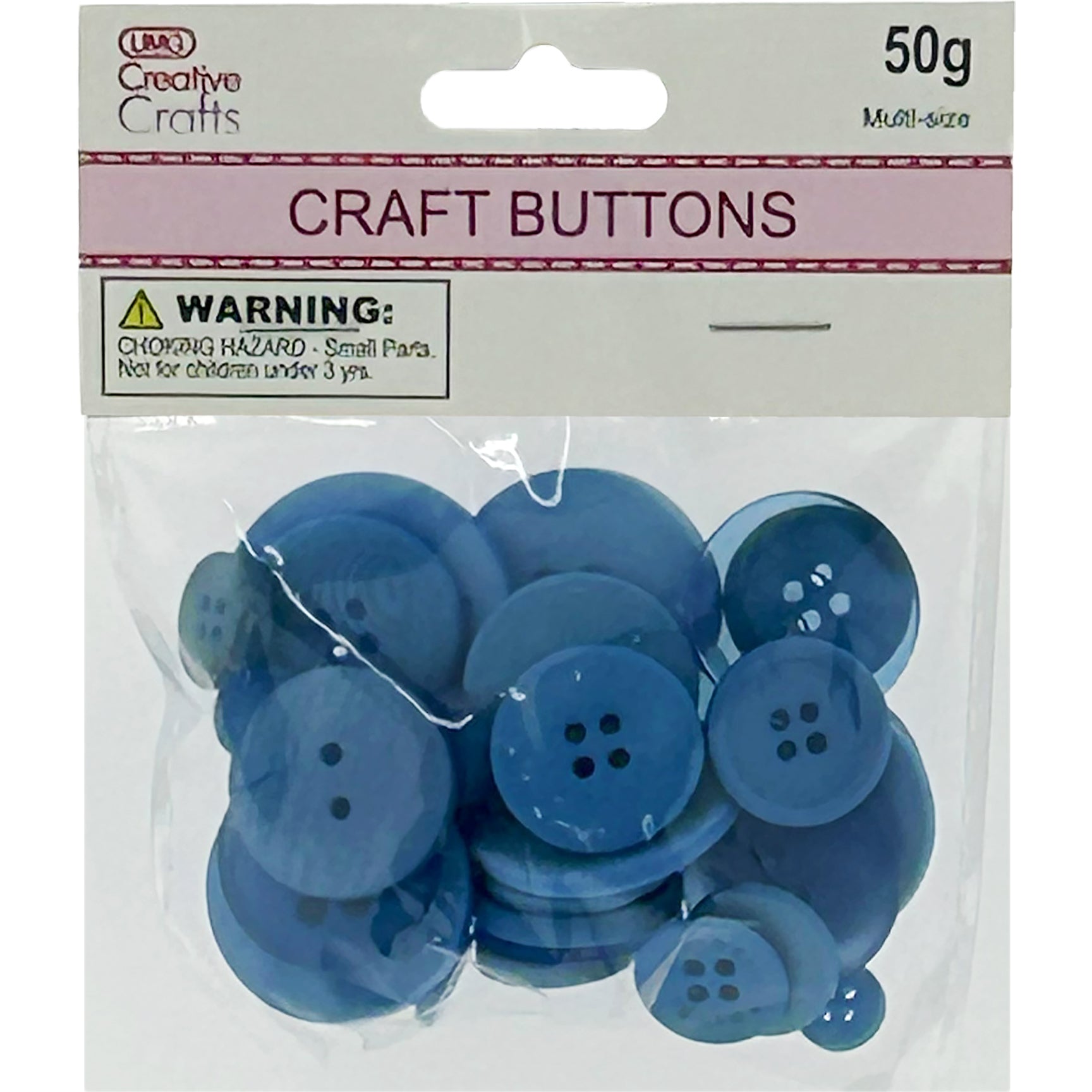 CRAFT BUTTONS ASSORTED LIGHT BLUE