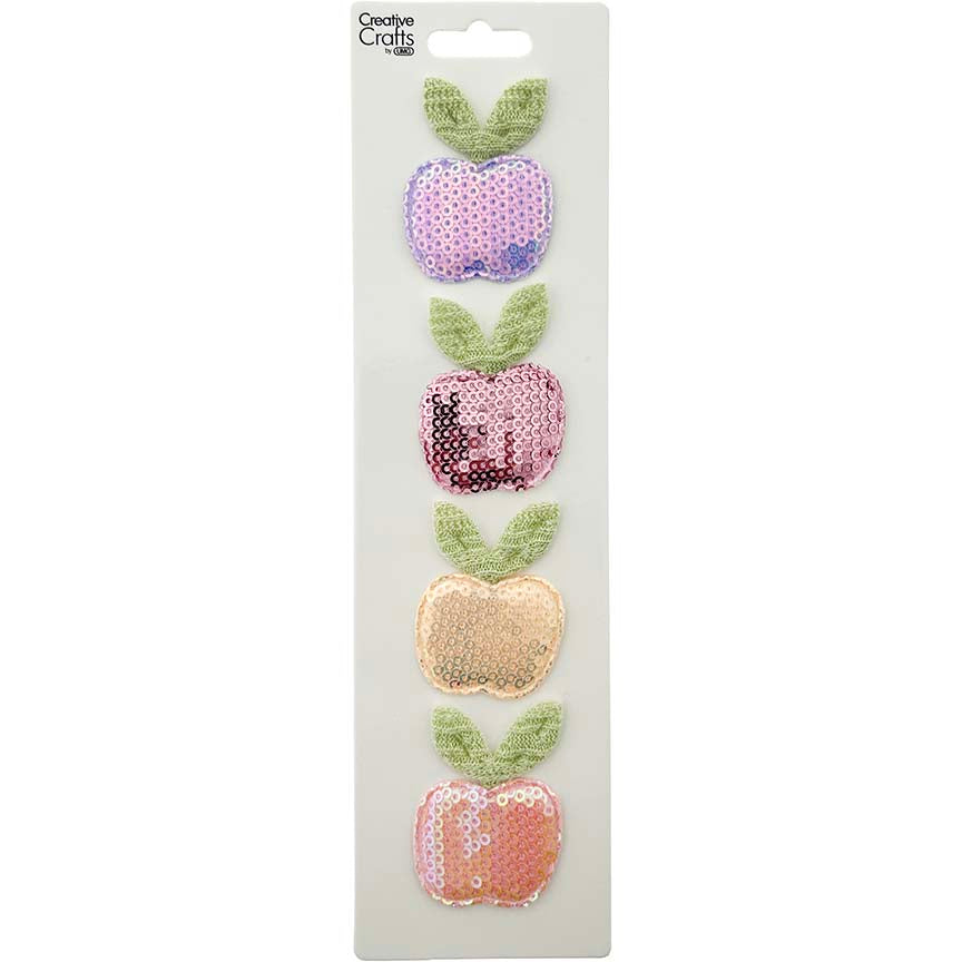 CRAFT APPLE 4PC SEQUIN MIX COLOR