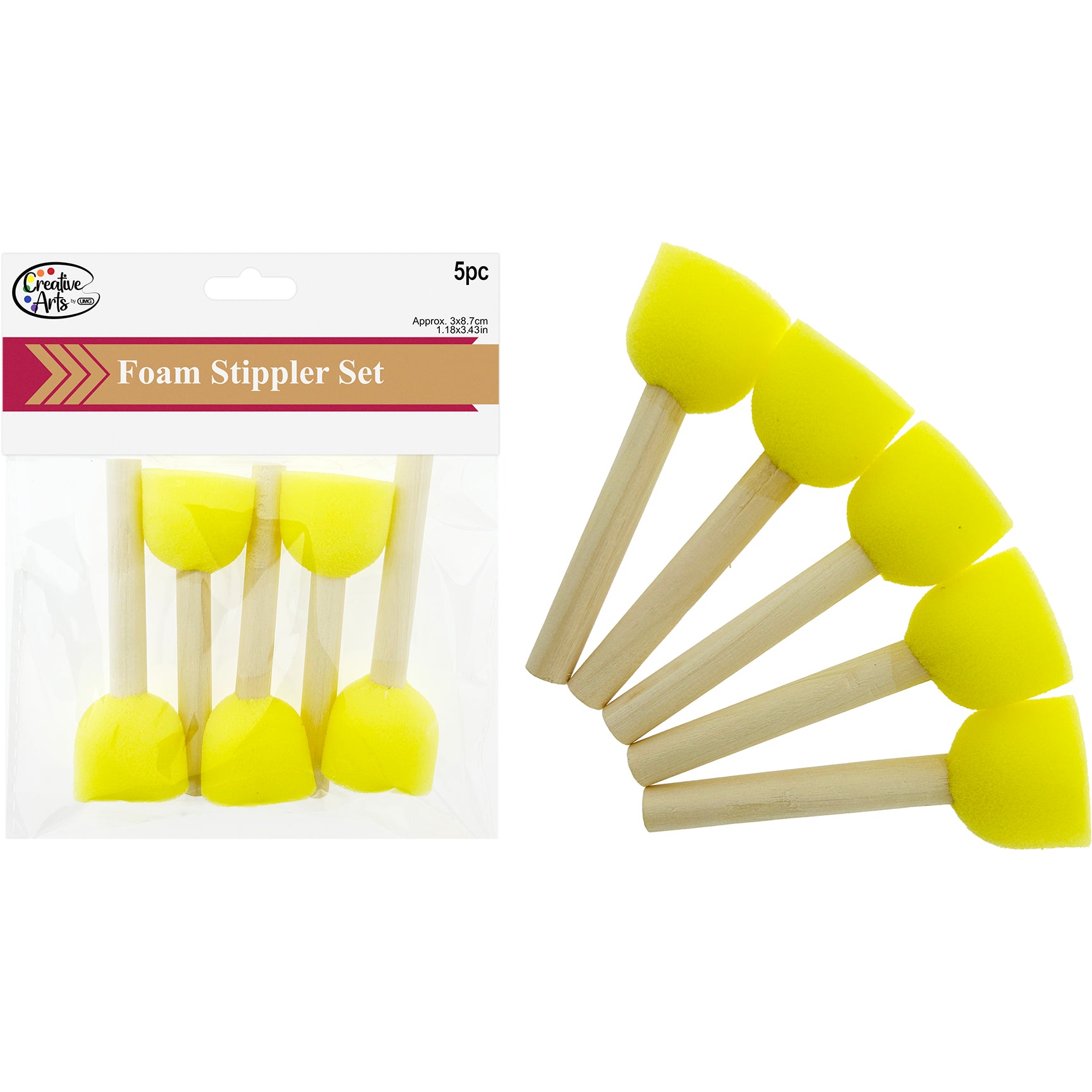 FOAM STIPPLER SET 5PCS 3CM