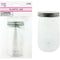 CRAFT STORAGE 5.5x10CM PLASTIC JAR W/ SILVER LID