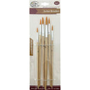 BRUSH SET WOOD HANDLE 6 PCS FINE POINT