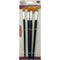 BRUSH SET WOOD HANDLE 4 PCS MIXED TIP