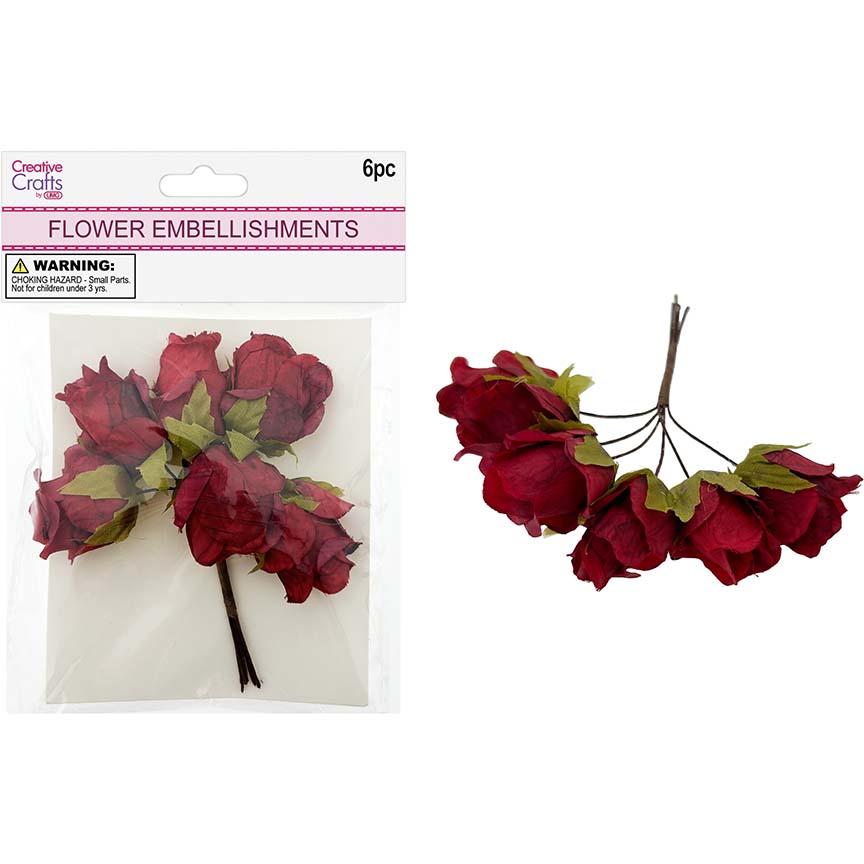 ROSE BUD BUNDLE 6PC RED