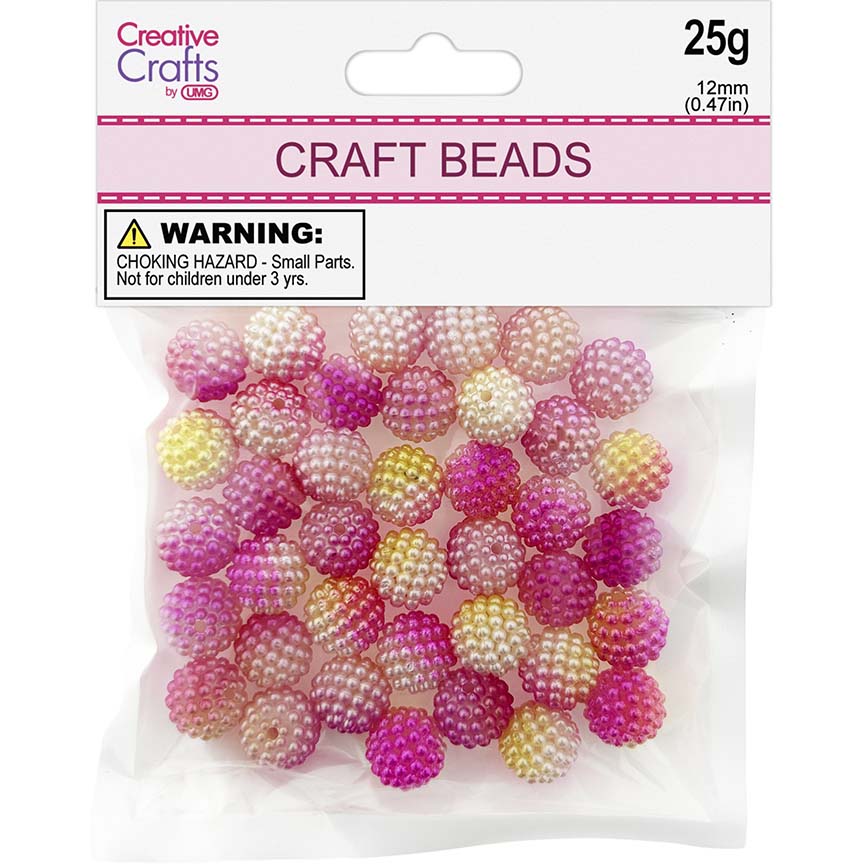 GLOBE MICRO-BEADS 12MM 25G PINK