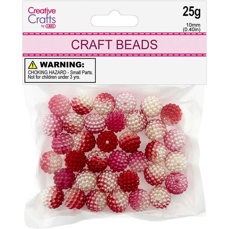 GLOBE MICRO-BEADS 12MM 25G RED