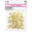 CRAFT BEADS ROSE 19MM 25G IVORY