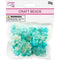 CRAFT BEADS MIX SHAPE 30G LT BLUE