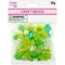 CRAFT BEADS MIX SHAPE 30G LT GREEN