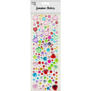 GEM STICKERS HEART MIX COLORFUL