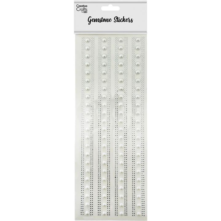 GEM STICKERS DIA PEARL WHITE 2-8MM