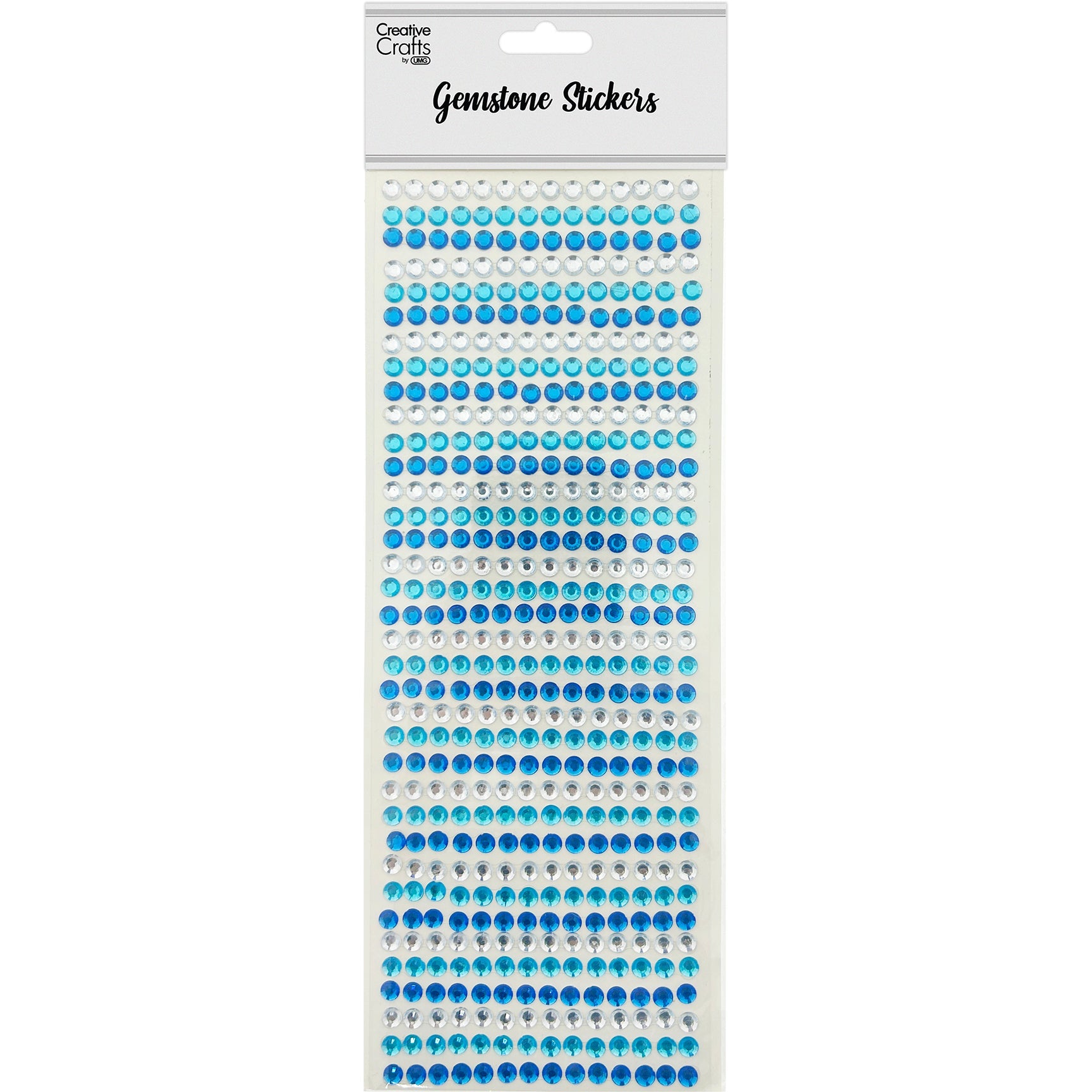 GEM STICKERS STRIP ROUND BLUE 6MM