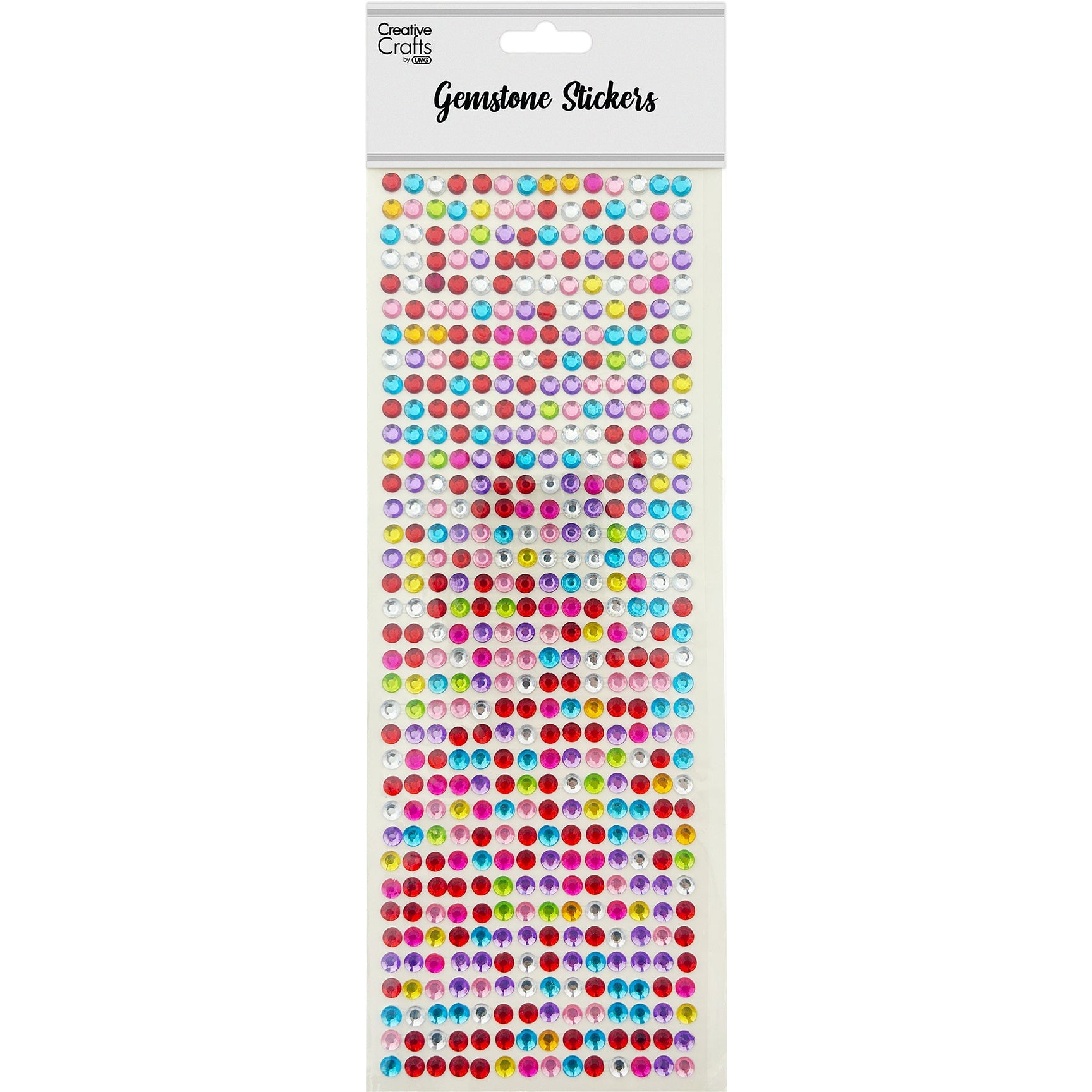 GEM STICKERS STRIP ROUND MIX COL 6MM