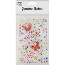 GEM STICKERS BUTTERFLY ROUND COL