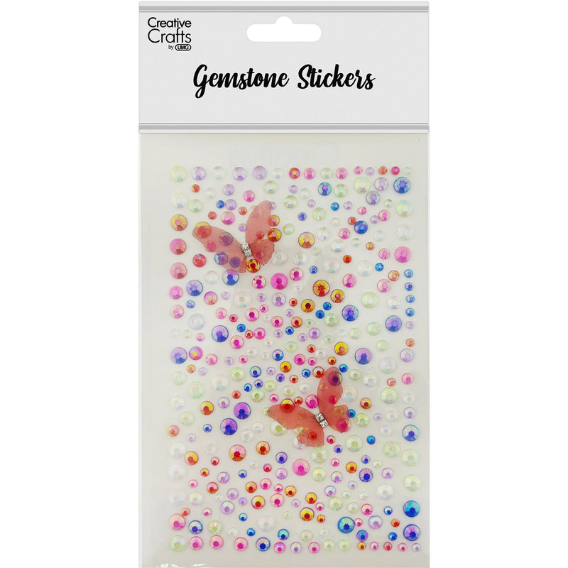 GEM STICKERS BUTTERFLY ROUND COL