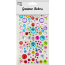 GEM STICKERS ROUND MIX SIZES COL