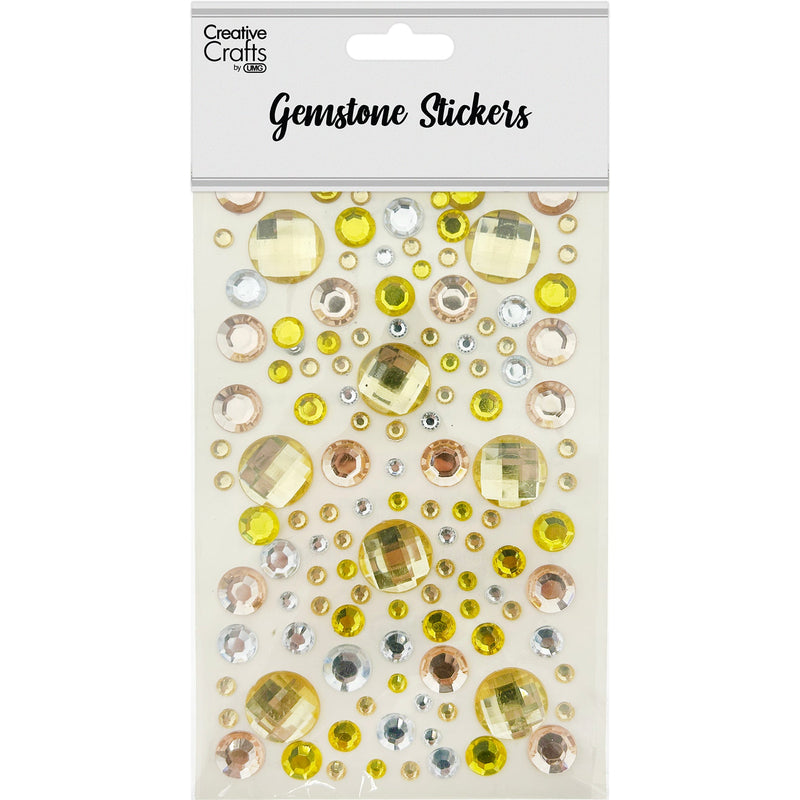 GEM STICKERS ROUND MIX SIZES GOLD