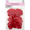 FLOWER EMBELLISHMENTS 6PC 5CM RED