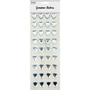 GEM STICKERS HEART 20MM IRRIDESCENT 36PC