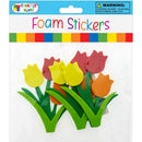 FOAM STICKERS 3D TULIPS 3PC