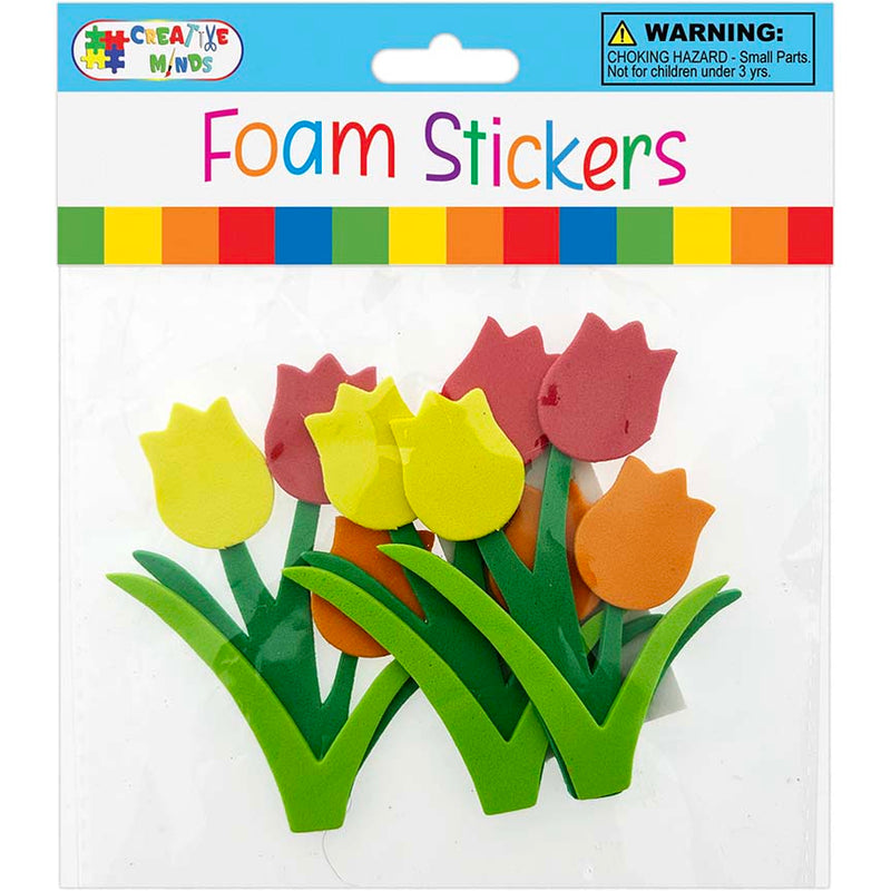 FOAM STICKERS 3D TULIPS 3PC