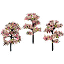 CHERRY BLOSSOM TREES 6CM 3PC WHITE