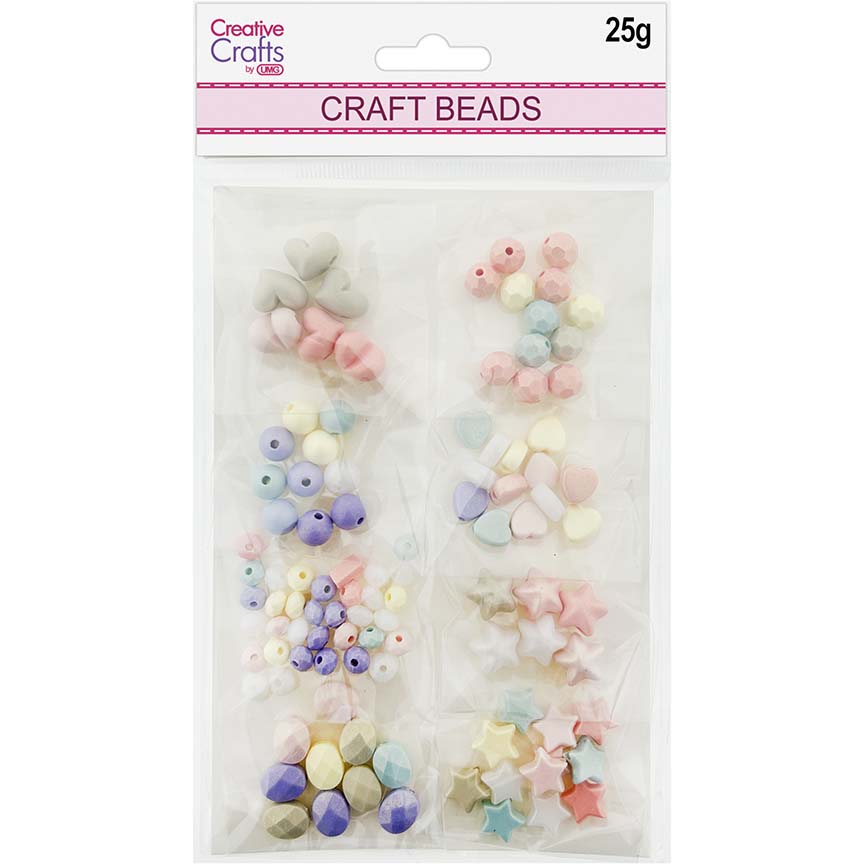 PASTEL BEADS ASTD STYLES 8PK