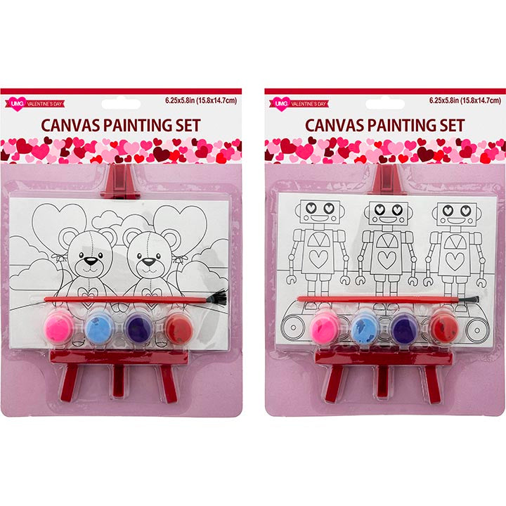 PAINTING SET DIY CANVAS 2ASSORTED 6.25x5.8in (15.88x14.73cm)