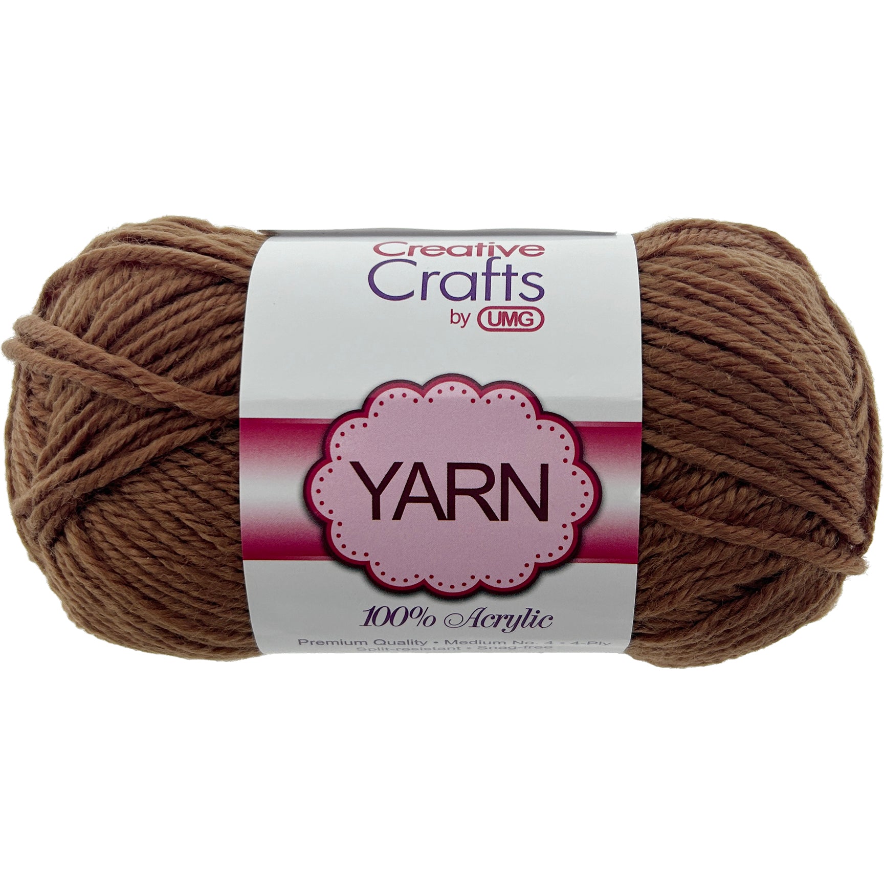 YARN, ACRYLIC (HAZELNUT) 2OZ #4 MD 4-STRAND