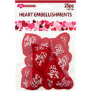 HEART EMBELLISHMENT 25PC