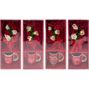 GIFT MUG SET  IN A BOX  W/ FLOWER 4ASSORTED