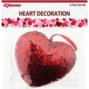 FOAM HEART RED GLITTER 4.72in (12cm)