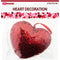 FOAM HEART RED GLITTER 4.72in (12cm)