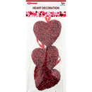 HEART GLITTER FOAM 3PC 8CM