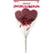 HEART PICK TINSEL 2PC SET W/ BOW 27CM